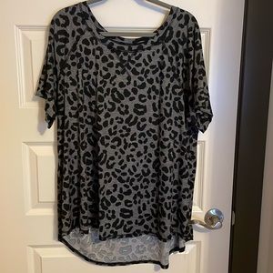 Lularoe Hailey Shirt Top Cheetah Print 2X